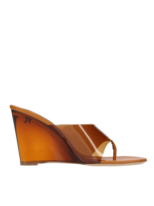 Mules infradito con zeppa in pvc e ecopelle SIMON MILLER | F207MARRONE
